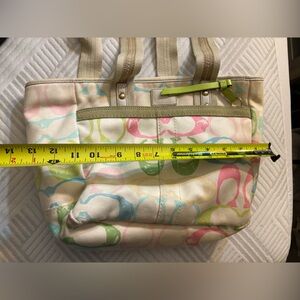 Coach logo print tote bag